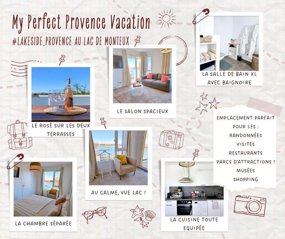 Lakeside Provence - Appartement 4 Etoiles Face Au Lac De Monteux Buitenkant foto